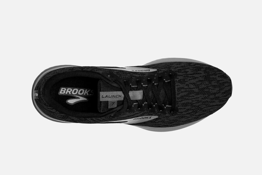 Brooks Launch 7 Road Running Shoes - Mens - Black/Grey - CR1849367